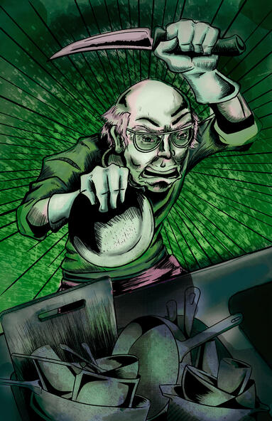 Larry David Horrified at Dishes